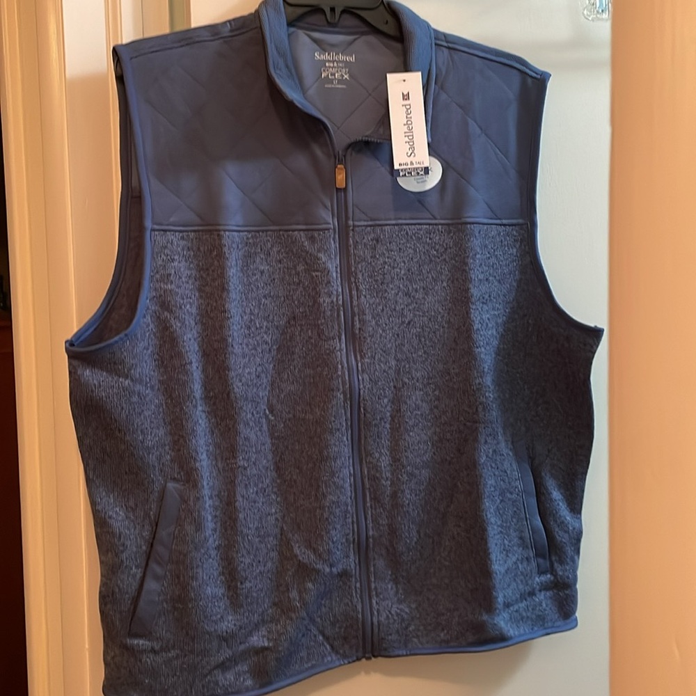 MEN VEST SADDLEBRED SLADE BLUE BIG & TALL - Picture 9 of 9